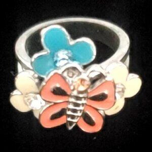 Butterfly Ring with Bling Size M
